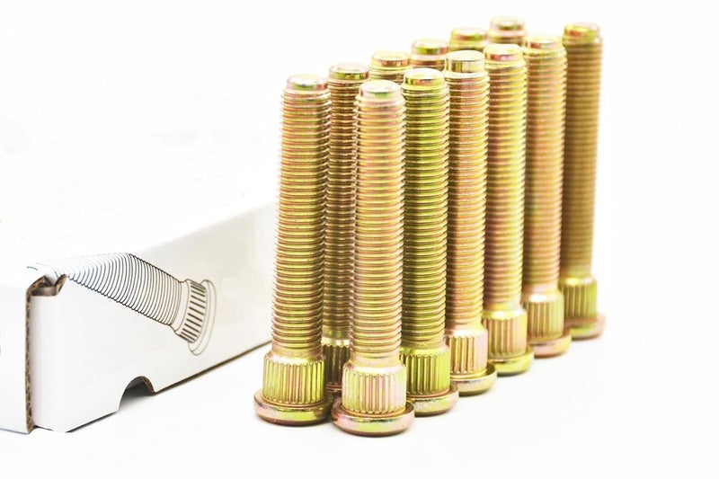 Project Innovation 71mm Total Length Long Extended Wheel Studs Wheel Bolts Compatible with Toyoto Tacoma Pick up Trucks m12x1.5x71 Year 1995-2021 1 Set 12pcs, Gold - Image 2